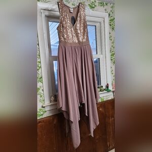 Elegant Pink Sequin Women's Skirt